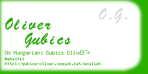 oliver gubics business card